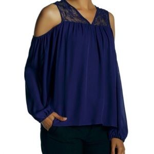 *NWT* Parker Cold Shoulder Lace Blouse, size small